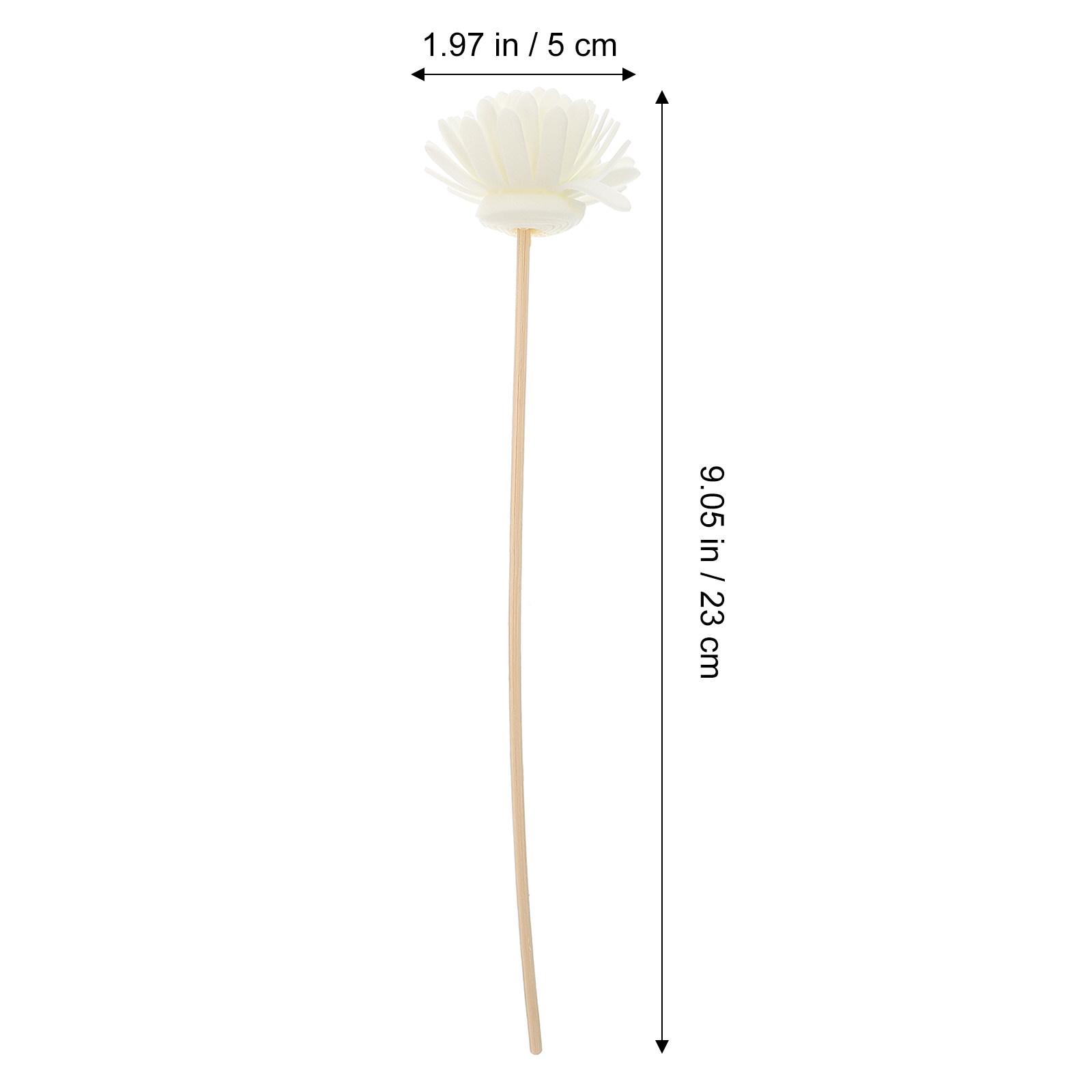 

10Pcs Diffuser Flower Sticks Natural Rattan Reeds 3Mm Diameter 20Cm Length 45Cm Wide Bloom for Aromatherapy Room Fragrance