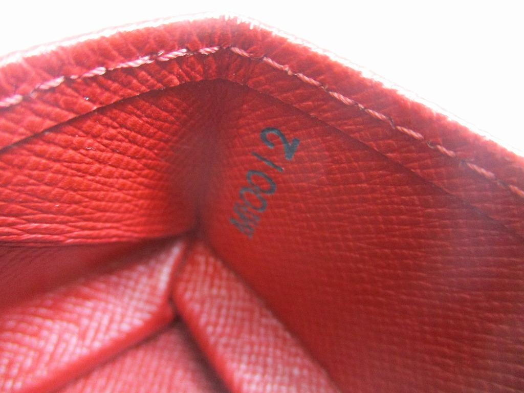 Authentic LOUIS VUITTON Epi Red Leather Coin Purse Porto Monnaie Boite #a991  Refurbished