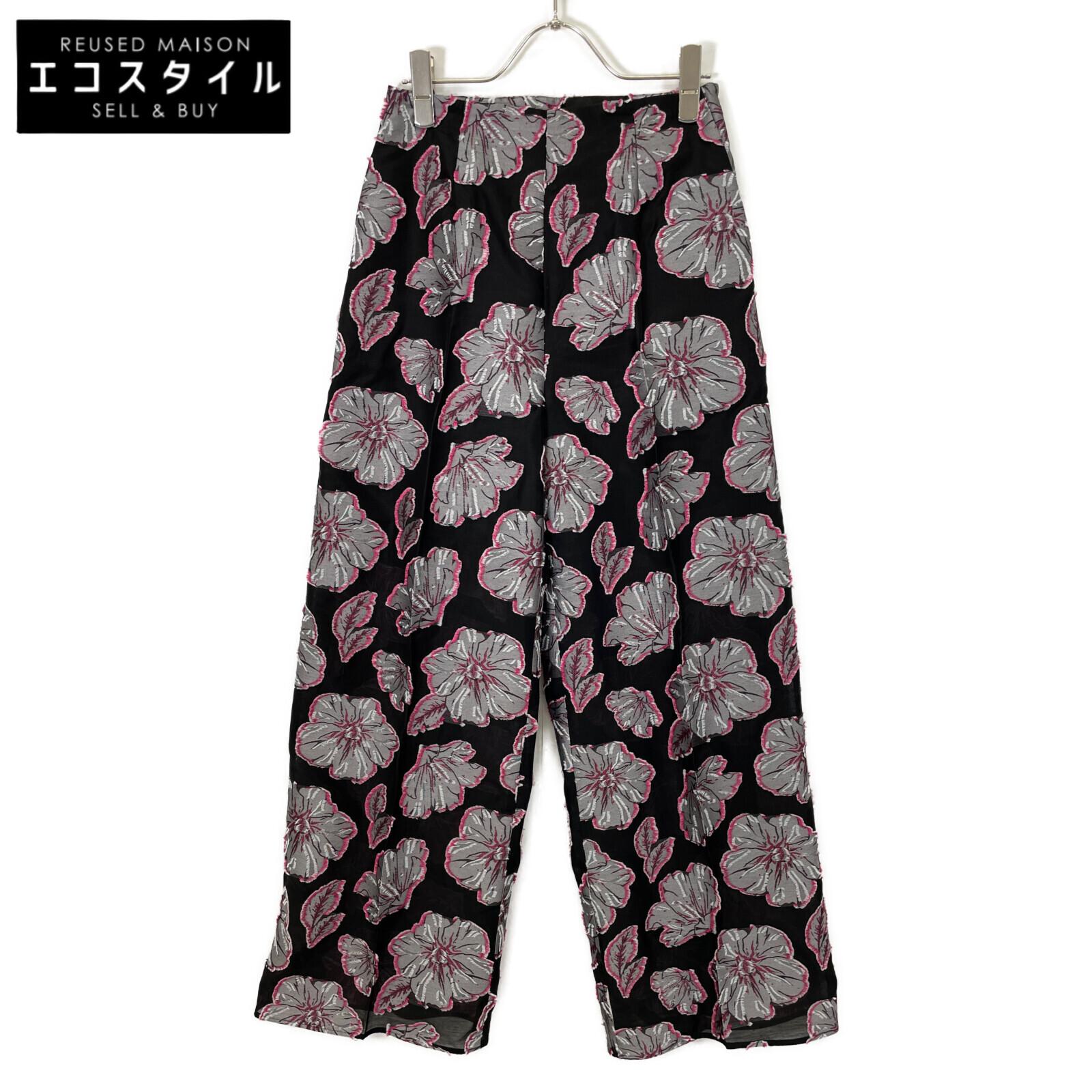 

EBONY Black Rose of Sharon Wide Pants Bottoms 1 blackUsed