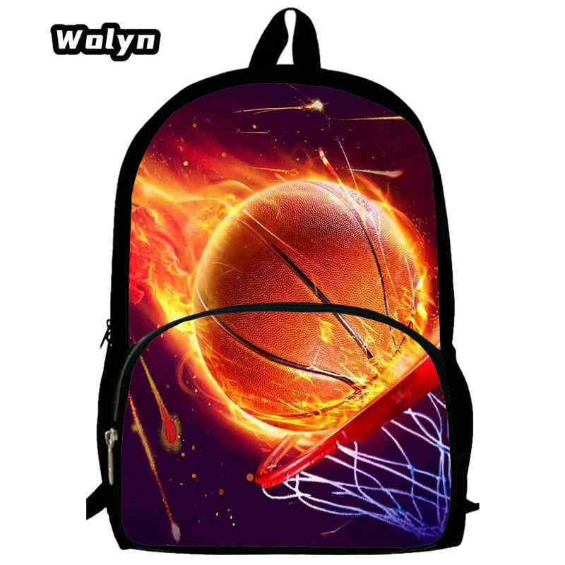 Basketball Basketball School Bag High Definition Printing Multifunctional Cross-Border Backpack