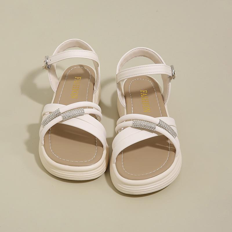 Roman sandals women's summer wear 2025 new fashion versatile fairy style platform high heels women's muffin shoes