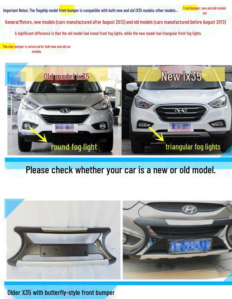 Hyundai ix35 Stoßstangenschutz (2010-2017): Spezifische Vorder- und Hinterradmodifikationen