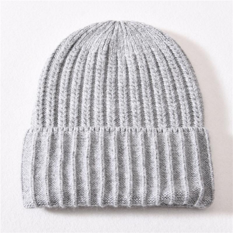 New rabbit velvet thickened warm wool hat men's and women's knitted pullover hat autumn and winter windproof ear protection hat