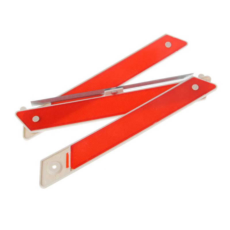 Car Truck Emergency Breakdown Parking Triangle Reflective Safety Hazard Red Warning Sign