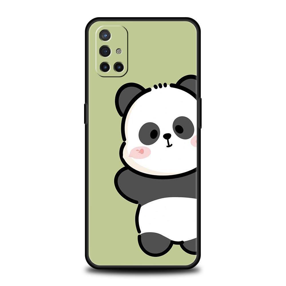 Phone Case For OnePlus 12 11 10 9 Pro 9T 12R 10R 9R 9RT 10T 8T 8 7 6T 7T Nord 2T CE 2 5G N10 Cover Cute Panda Climbing Bamboo