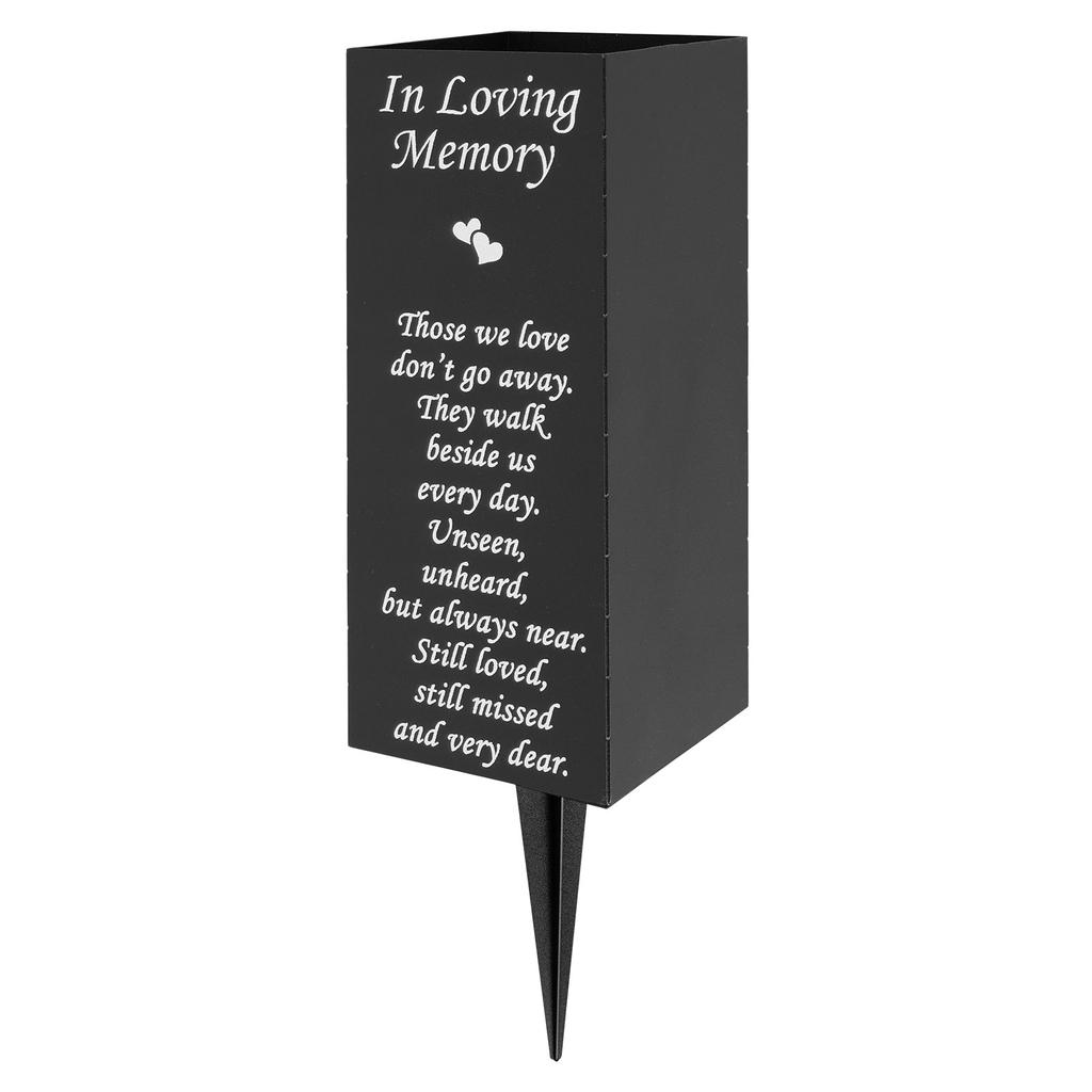 1 Pc Memorial Flower Holder Cemetery Vase with Spike Metal Flowers Holders Modern Plant Shelf for Grave Lawn Cemetery Decoration