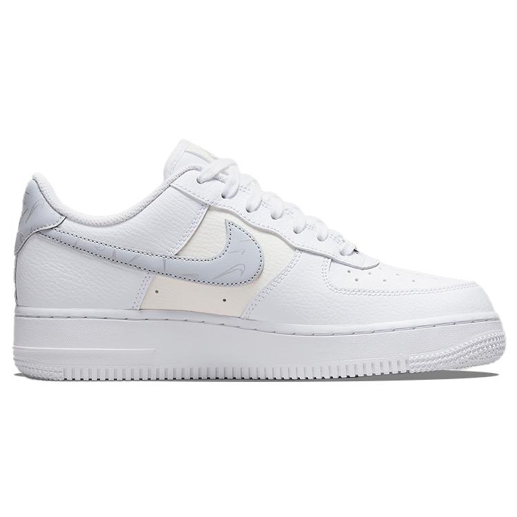 New Nike Air Force 1 '07 Mini Swooshes White Sail Metallic Silver Pure Platinum Women's DV2237-100