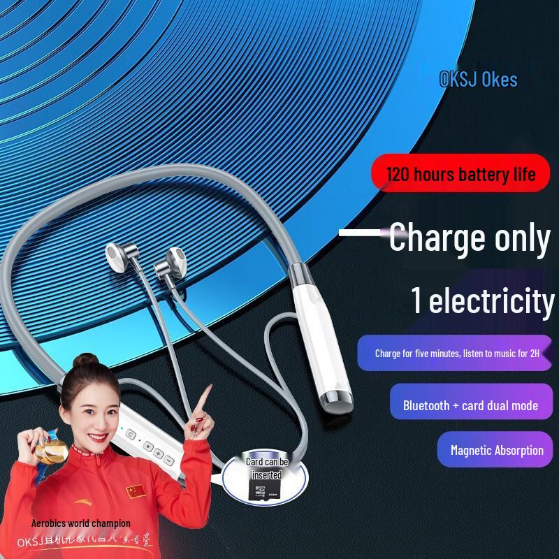 

OKSJOKSJ Wireless Neckband Bluetooth Sports Earbuds