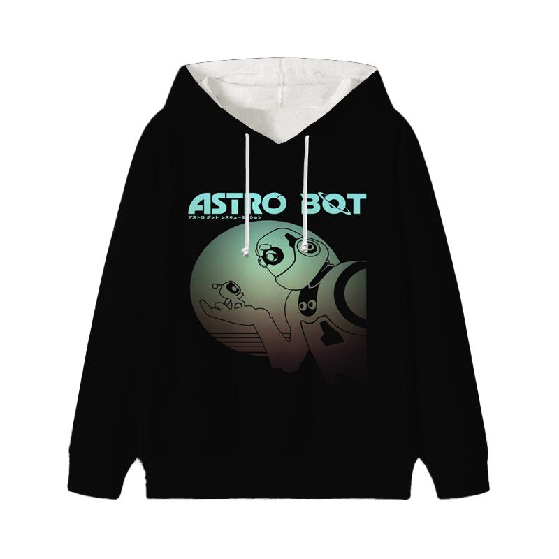 Astro Bot Hoodies Baby Unisex Cartoon Print Long Sleeve Tops Astronaut Toddler Boys Girls Casual Sweatshirts Outfits