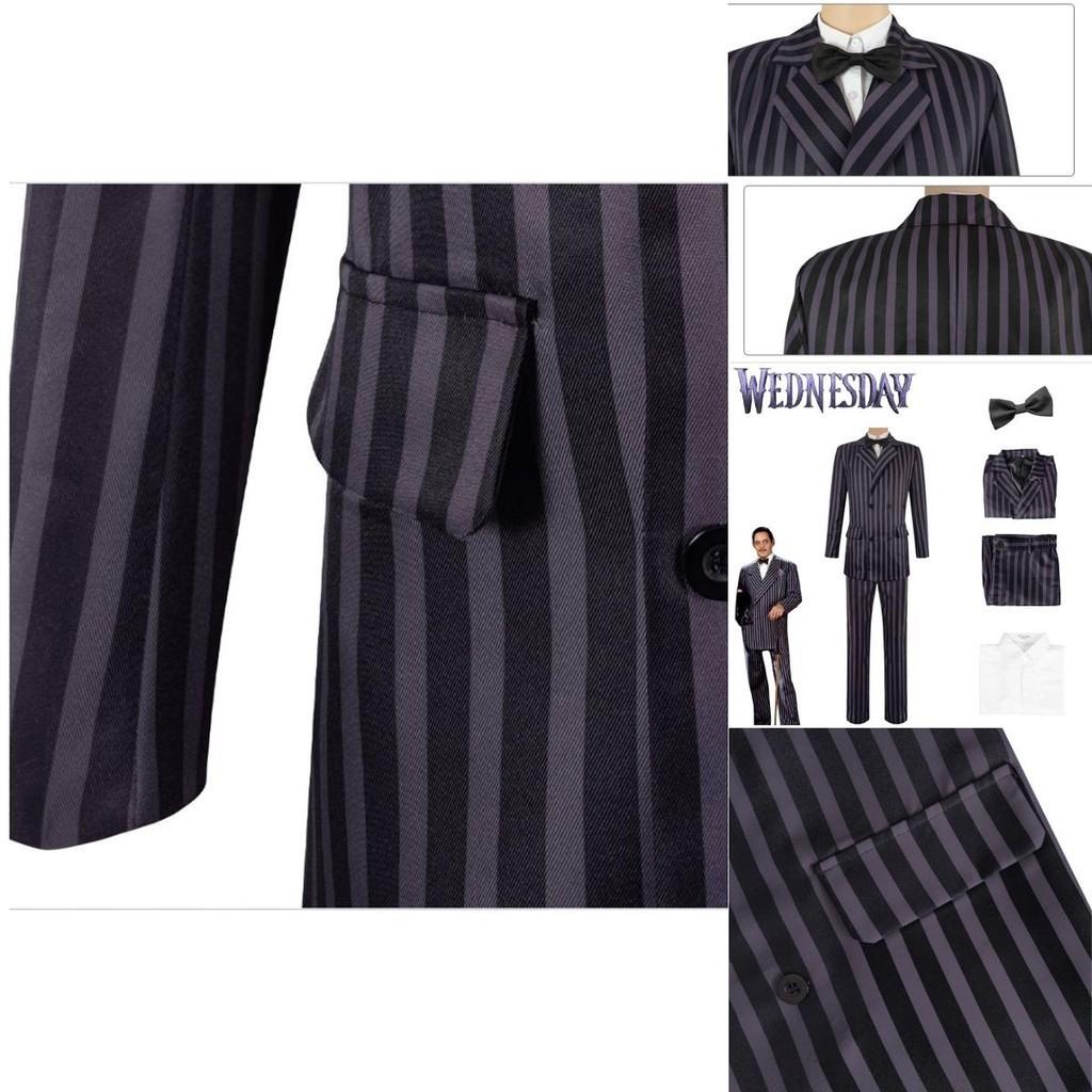 Gomez Addams Cosplay Kostüm Aus der Addams Family Halloween Outfit Anzug
