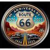 Vintage Route 66 Metal Wall Art for Garage Bar Home 20x20cm