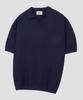 AGOD Plain Collar Half Knit [Navy]