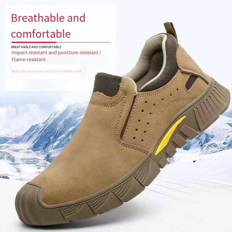 Oulylan Puncture Wear-resistant Welding Shoes Steel Toe 6kv Insulation Safety Boots Men Non-slip Anti-smashing Work Footwear