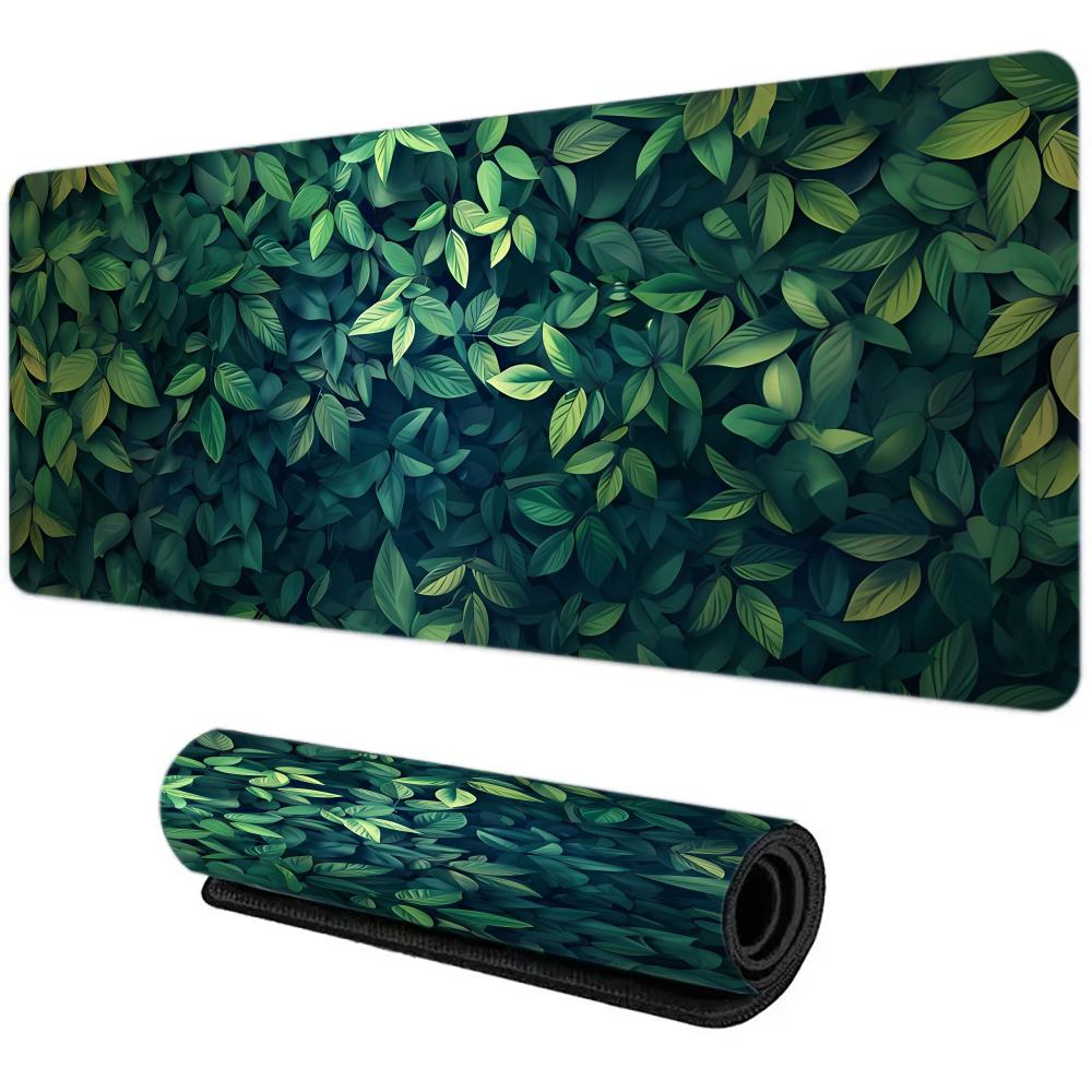 Green Leaves Floral Mouse Pad Large Computer Office Game Table Mat XXL Rubber Anti-slip Gaming Keyboard Mousepad Long Desk Pads