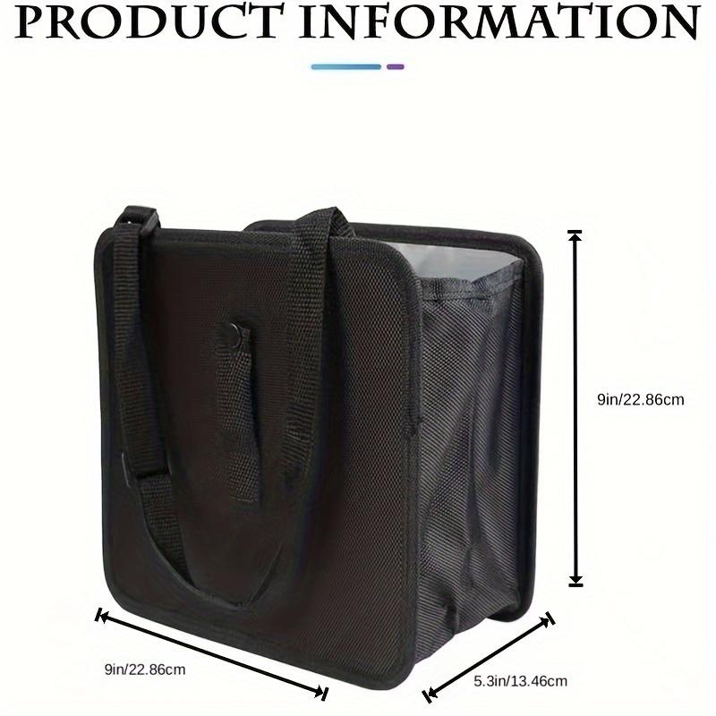 1Pc Durable polyester car trash can, foldable and portable multifunctional seat, back hanging storage bag, car storage bag
