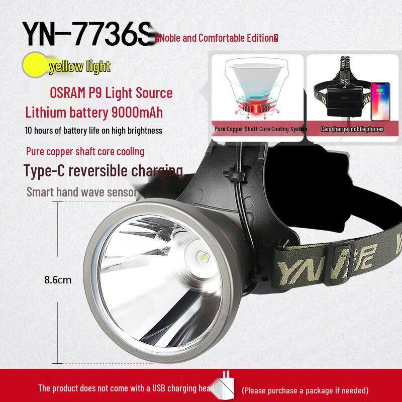 YANI High-Power Rechargeable Outdoor Headlamp