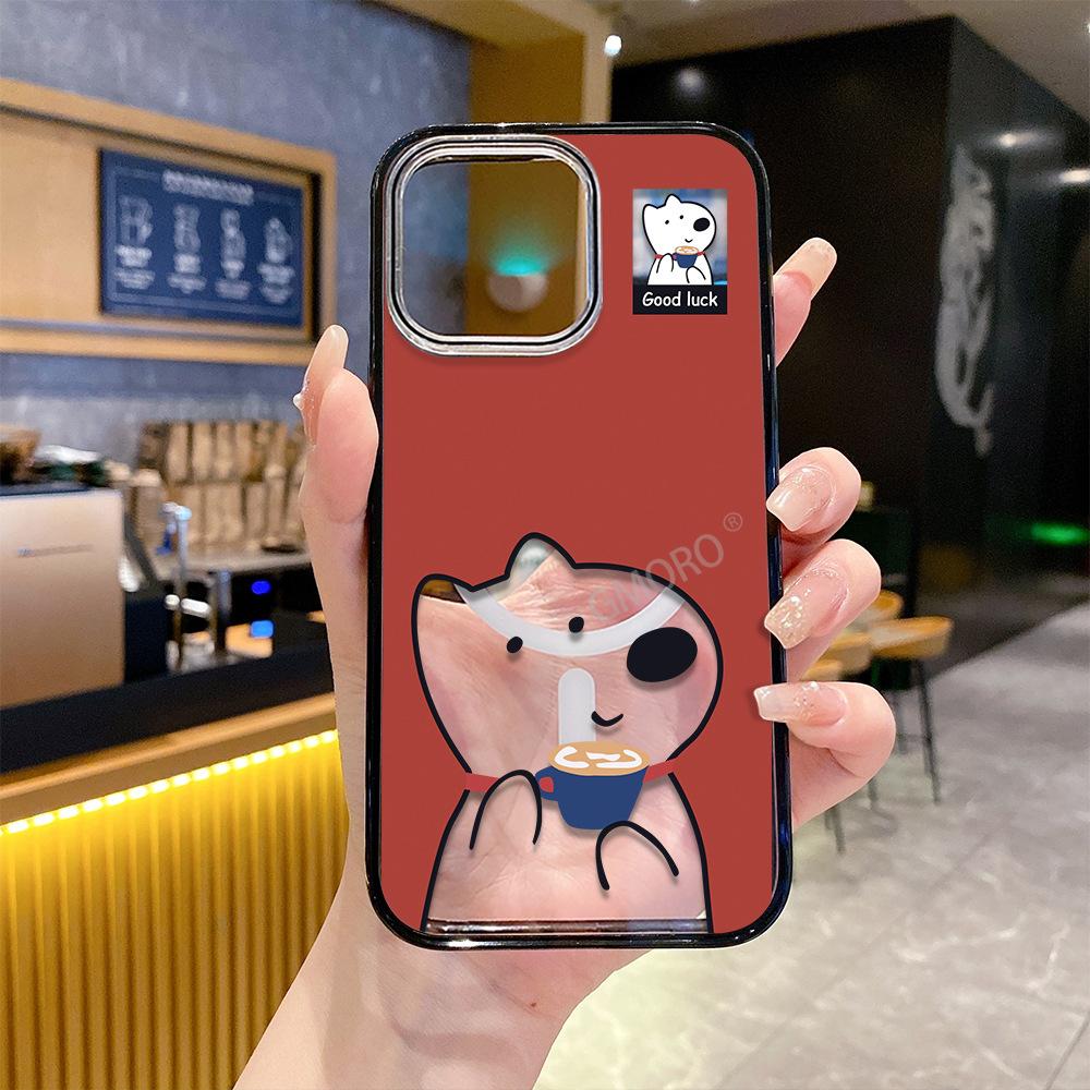 Coffee puppy is suitable for Apple 16ProMax transparent mobile phone case with magnetic iPhone17 anti-drop 15 protective case.