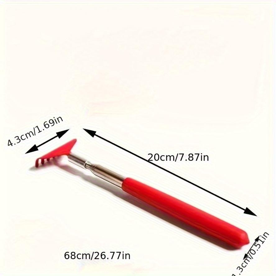 1 Pcs Soft Grip Metal Back Scratcher Telescopic Extendable Handy Pocket Scrath Random Color