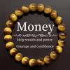 Bohemian Blue Tiger-Eye Beaded Bracelet - 8mm Natural Stone Wealth & Success Attraction, Unisex Daily We… More