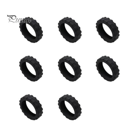 

8 шт. Чехол на колесики для багажа, толстый, снижает шум, защищает колесики от царапин, нескользящий, износостойкий, водонепроницаемый чехол для колес S чёрный