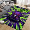 Custom Name,Gengar Home Sofa Decoration for Living Room & Bedroom, Non‑Slip Play Flannel Floor Mat for Game Room