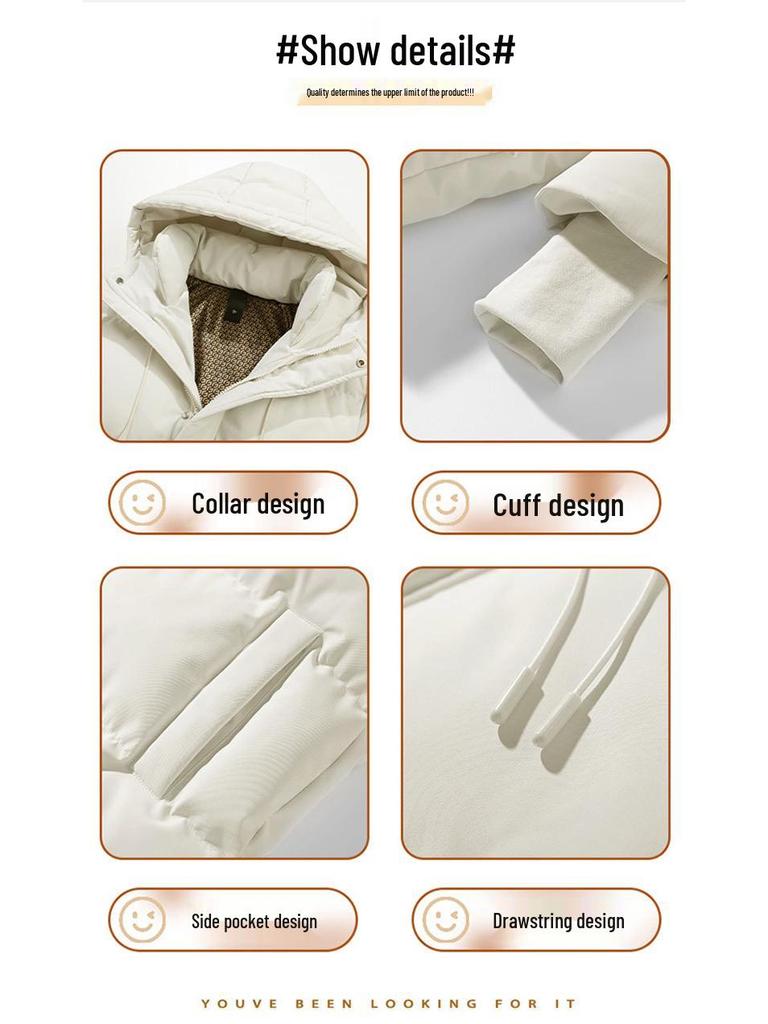 Men's Trendy Cotton-Padded Medium-Length Jacket - Plus Size, Casual, Loose, Versatile, Thick, Warm, Unisex Coat Style