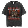 Ich will einen perfekten Körper Ich will eine perfekte Seele T-Shirt Lustige Capybara im japanischen Stil Vintage-gewaschenes T-Shirt Herren Oversized T-Shirts Oberteile