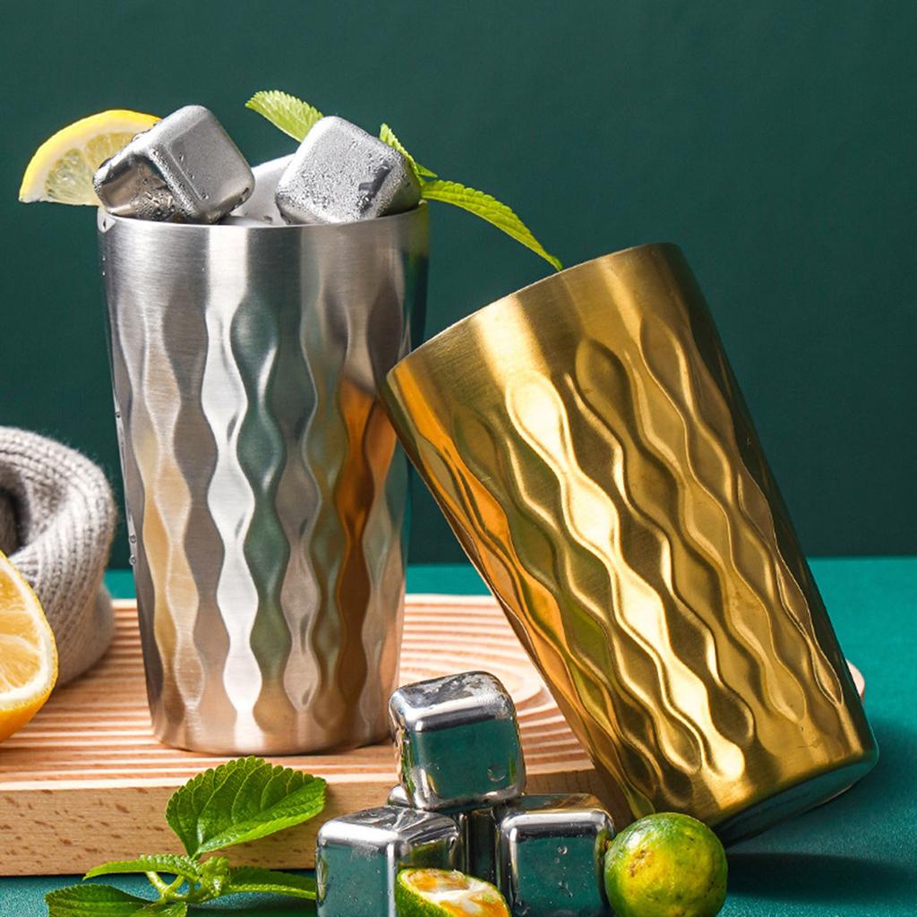 Stainless Steels Coffee Cup Double Wall Stackable Water Tumblers Stackable Drinking Cups Wine Glasses Beer Teas Cups