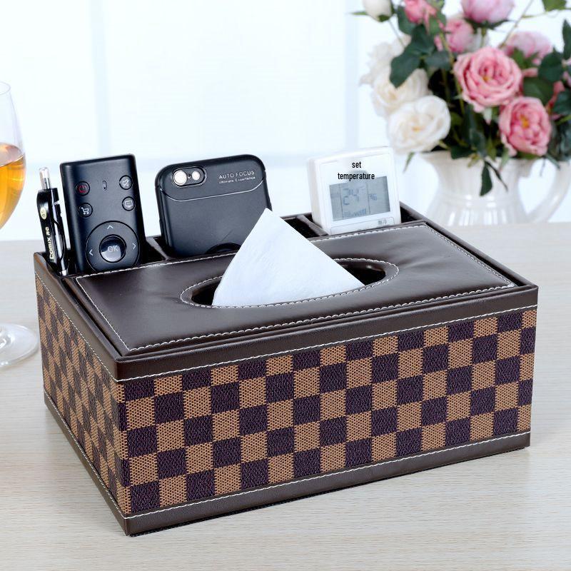Multi-functional Tissue Box with Remote Control Storage for Living Room