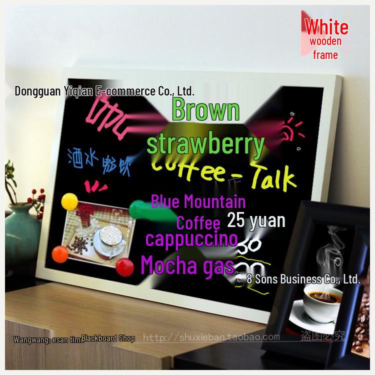 Magnetic Solid Wood Chalkboard Sign for Coffee Shops, 60x90cm - Perfect for Handwritten Menus and Displays