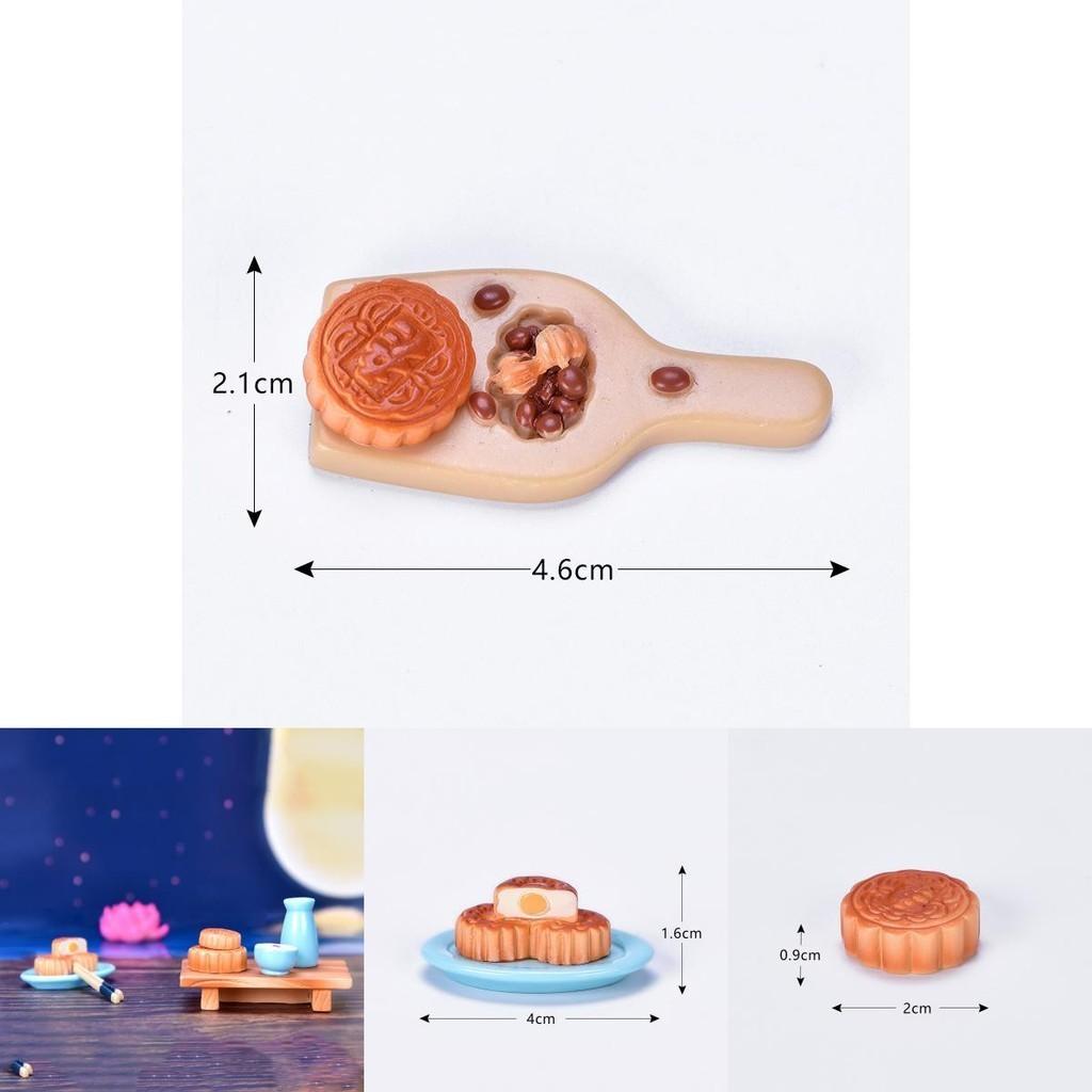 Adorabile Coniglio in Resina Fai da Te Mangia Torta di Luna Micro Paesaggio Decorazione per la Celebrazione della Festa di Metà Autunno