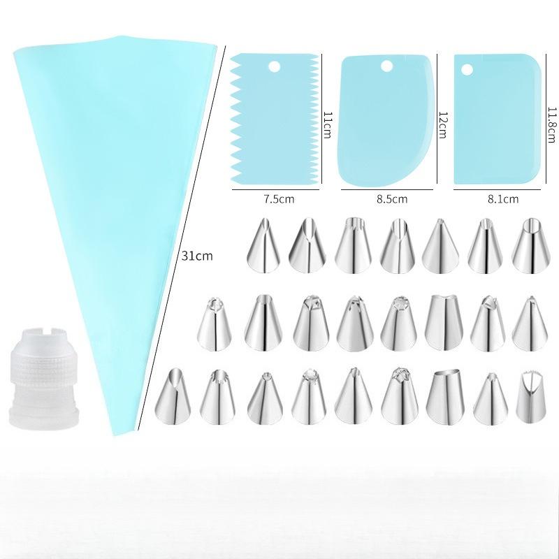 Stainless Steel Piping Nozzle Set, Cake Decorating Tools, Cream Gel Piping Tips, EVA Piping Bags, Heavy-duty