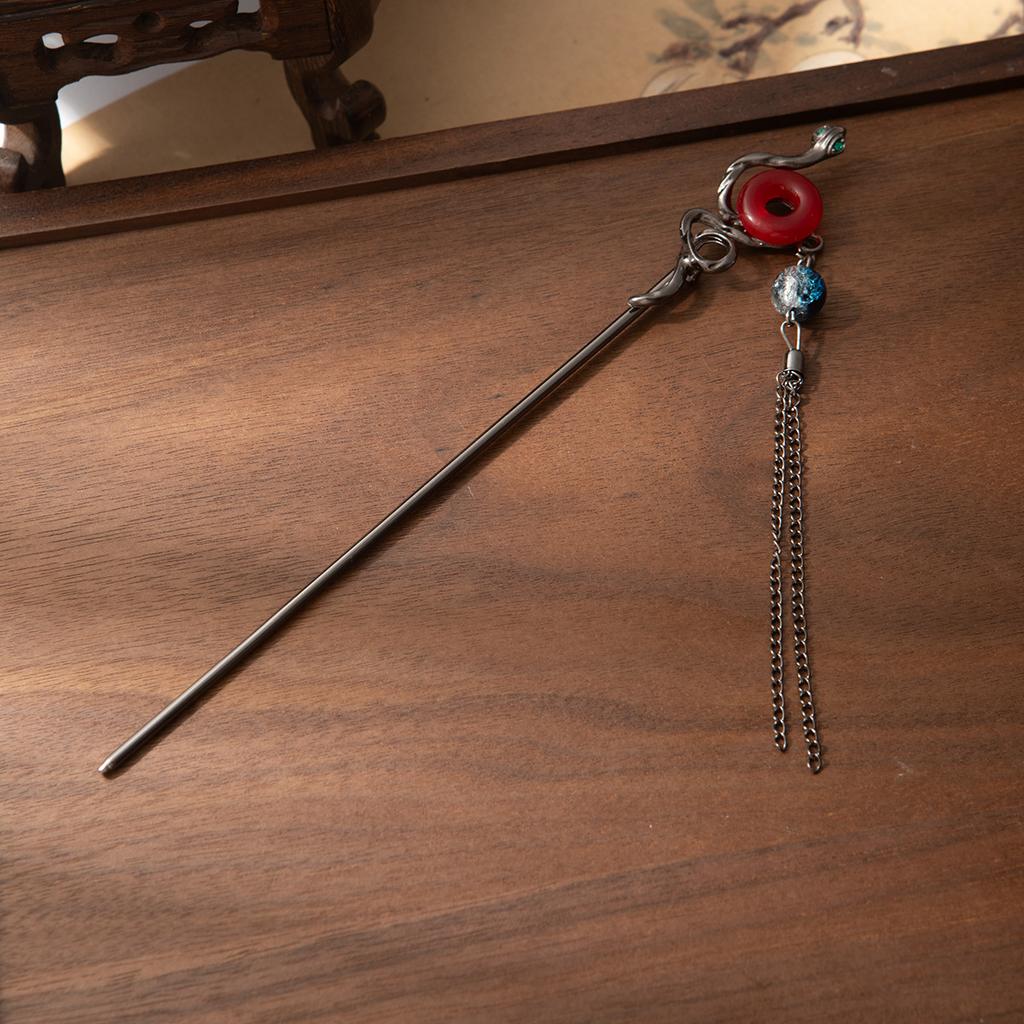 Antique Hair Accessories Women'S High-End Pearl Pendant Fringed Hairpin Hanfu Hairpin Retro Cheongsam Headdress