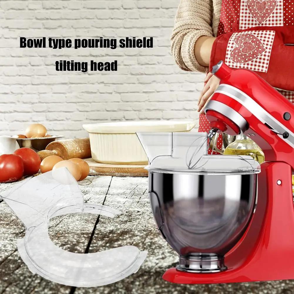 Bowl Pouring Shield Tilt Head Parts Splash Guard For Kitchen Aid 4.5/5QT Stand Mixers KSM500PS KSM500 Sturdy Anti-Splattering