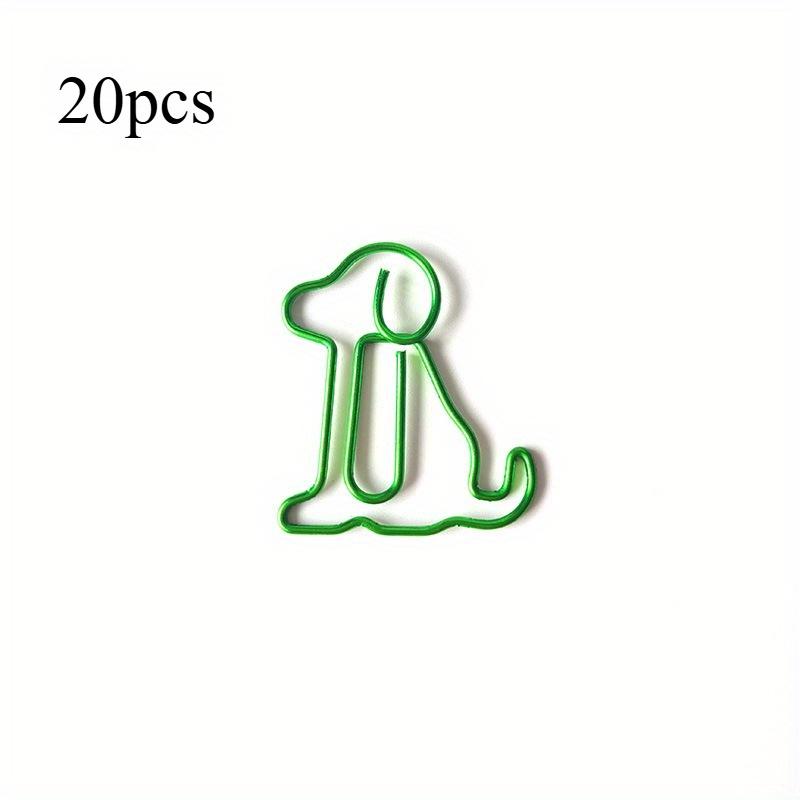 Colorful Animal Paper Clips - Cute Sitting Dog Design, Iron Material, Perfect for Office Organization