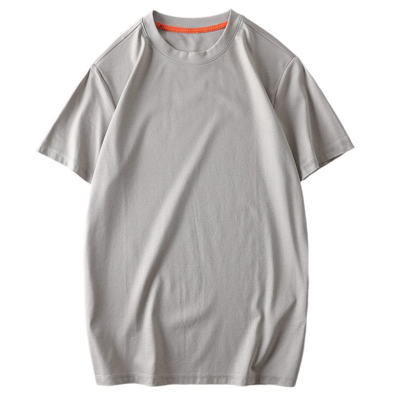 Export Export Tail Single Modal Mercerized Cotton Mulberry Silk Short Sleeve T-Shirt Men's Summer Tops Original Single Menswear Clothing