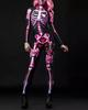 Kids Womens Halloween Costume Skeleton Cosplay Bodysuit Skinny Catsuit Jumpsuit