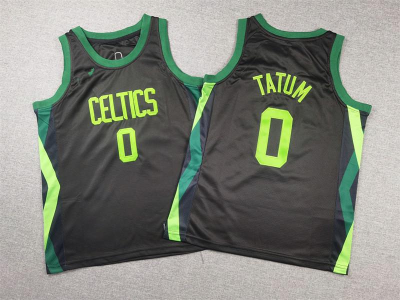 

Детская баскетбольная майка Boston Celtics #0 Tatum City Edition - Черный/Зеленый XXL