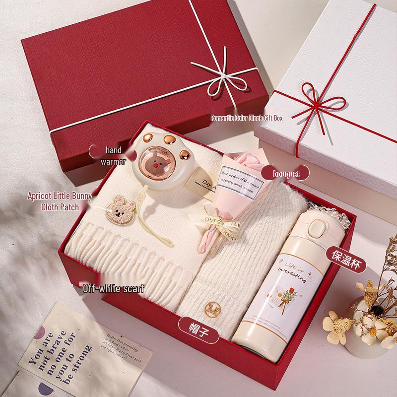 Valentine's Day Winter Scarf Gift Box for Her: Girlfriend or Best Friend