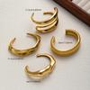 Hot-selling collection of bracelets: Irregular cross-ring open bracelets, niche and lightweight luxury design, women's bracelets