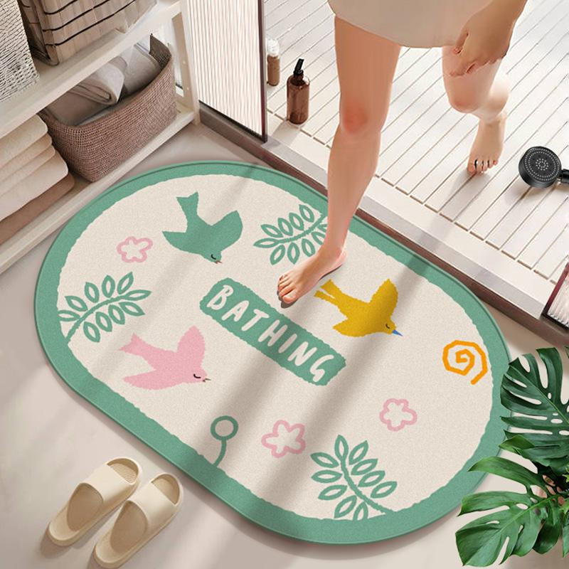 Water-absorbing and Non-slip Bathroom Floor Mat, Diatom Mud Floor Mat At the Door of the Bathroom, Kitchen Entry