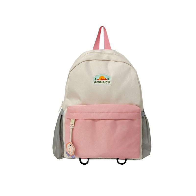 Fashion Boys and Girls' Dual-shoulder Bag, Primary School Student Backpack, Color-matched Children's Backpack
