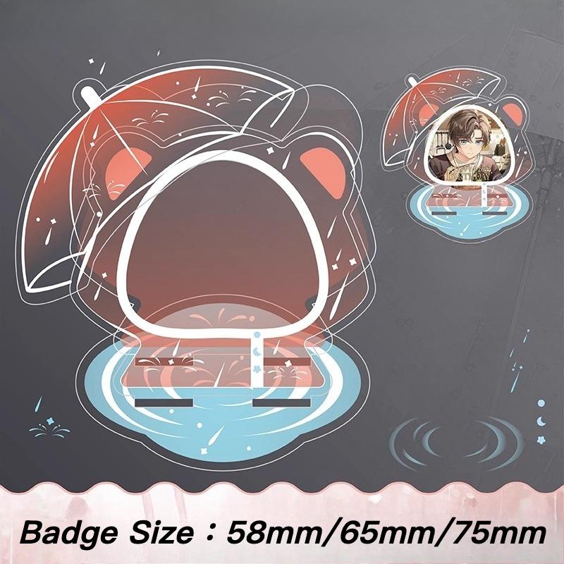 Raincoat Series Badge Acrylic Ornaments for Anime 58mm 65mm 75mm Badges Display Creative Badge Holder Charm Display Stand 2025