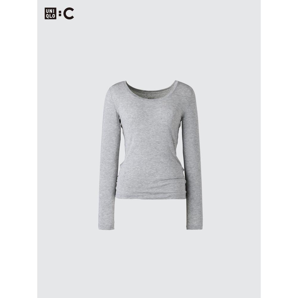 Uniqlo HeaTTech Cashmere Blend U Neck T  Long Sleeve  exTra Warm