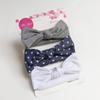 European & American Kids' Rabbit Ears Headband Set: 3-Piece Infant Bow Hair Accessories for Boys & Girls