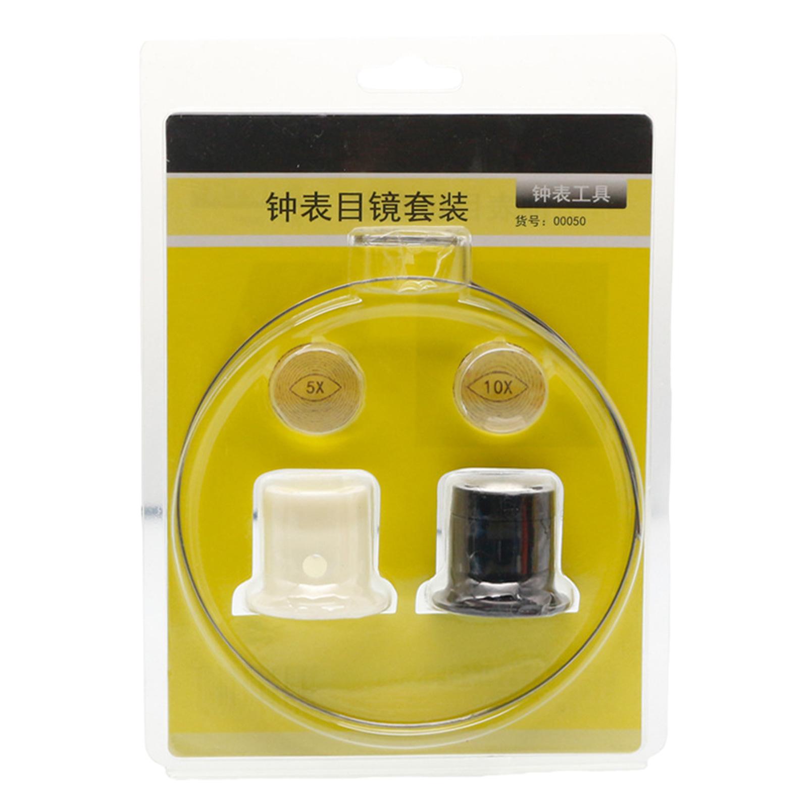 

Набір луп для ремонту годинників зі світлодіодним підсвічуванням 5X 10X Збільшення Регульований кут і яскравість для перевірки ювелірних виробів