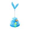 3 Levels Cat  Tower Turntable Roller Balls S Interactive Intelligence Training Track Puzzle Funny Games Accessories