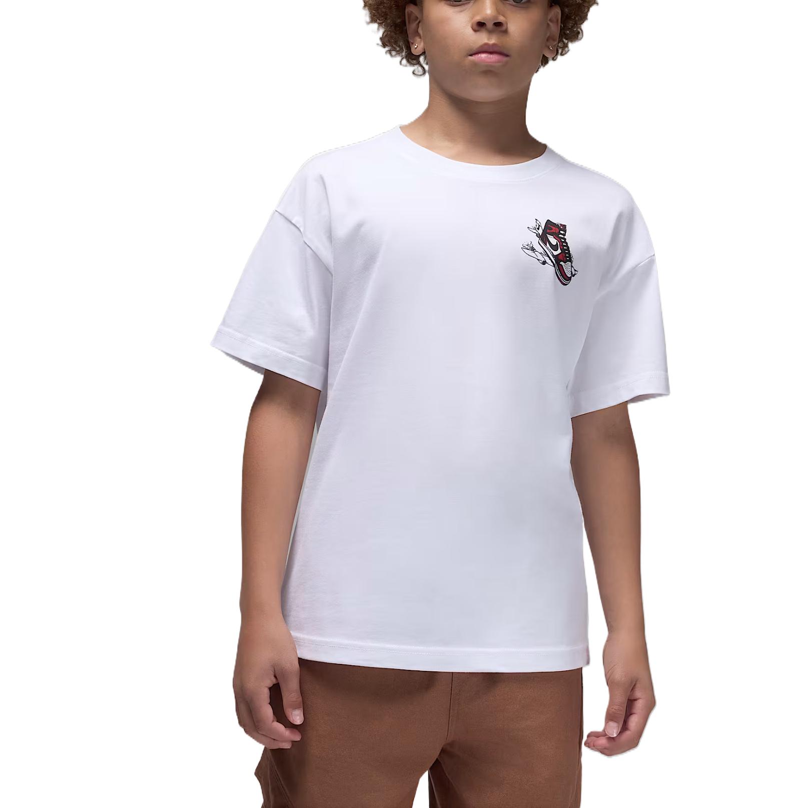 

Jordan Футболка Air Простая Классическая Модная Универсальная С коротким рукавом Детские Топы IO2294-100 XS