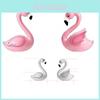 Decorative Pvc Flamingo Ornament Keychain Cake Topper Small Landscape Figurine