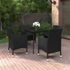 Vidaxl 5-Cz. Garden Furniture Set With Cushions, PE Rattan And Glass